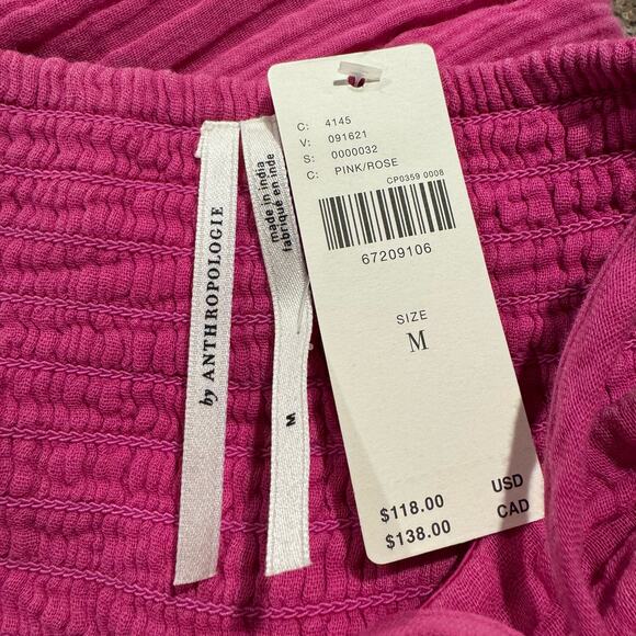 NWT Anthropologie Jumpsuit Gauze Cottage Boho Prairie Y2K Romantic Pink Medium - Picture 3 of 7